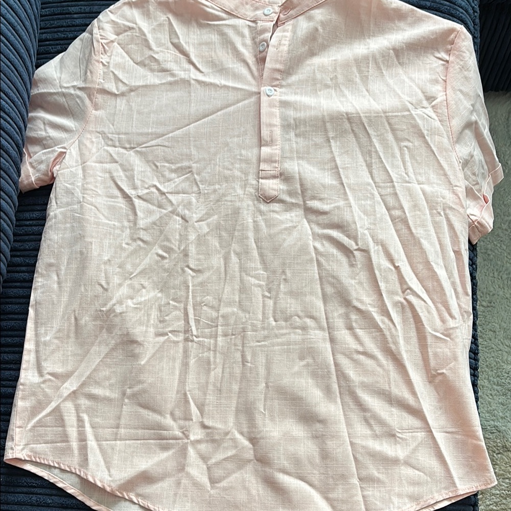 Men's Pink Short Sleeve Shirt